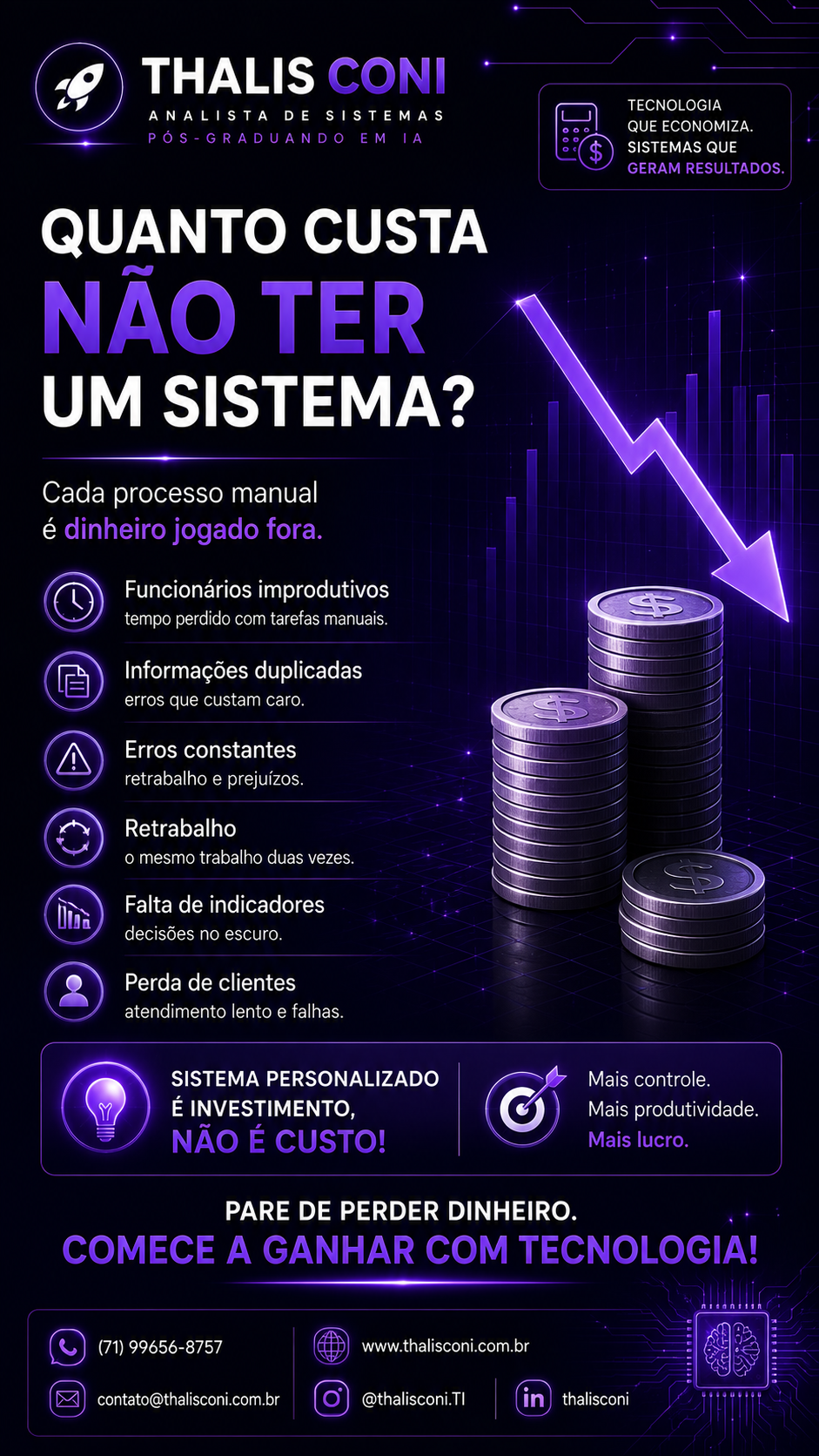 Quanto custa não ter um sistema?